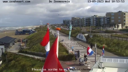 Live Beach and Boulevard in Zandvoort, Netherlands